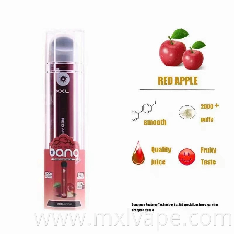 Disposable Pod 2000 Puffs Bang XXL with 24 Flavors Electronic Cigarette